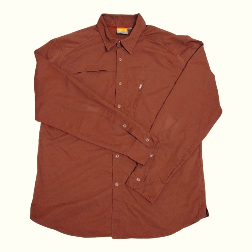 Merrell Outdoor Performance Shirt - Rust - Moisture Wicking - Hiking/Travel